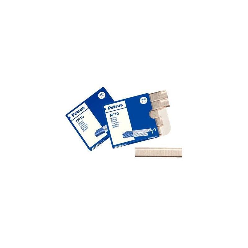 Pack De 20 Unidades Petrus Grapas Nº10 Cobreadas -Caja De 1000-
