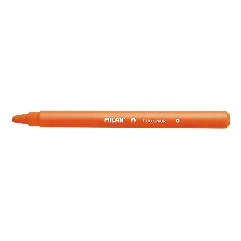 Pack De 22 Unidades Milan Junior Marcador Fluorescente - Punta Biselada 1 - 4mm - Color Naranja