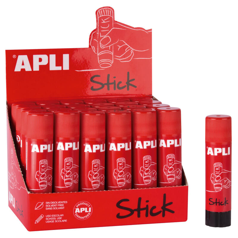 Pack De 24 Unidades Apli Barra Pegamento Adhesivo 10g - Facil Aplicacion - Secado Rapido - Transparente