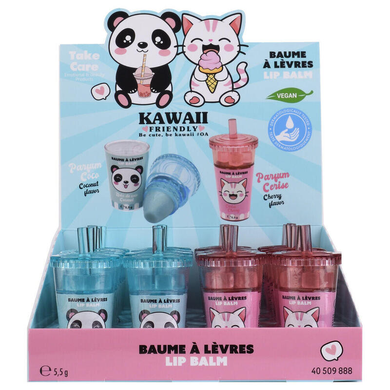 Pack De 24 Unidades - Balsamo Labial Protector Kawaii Surtido