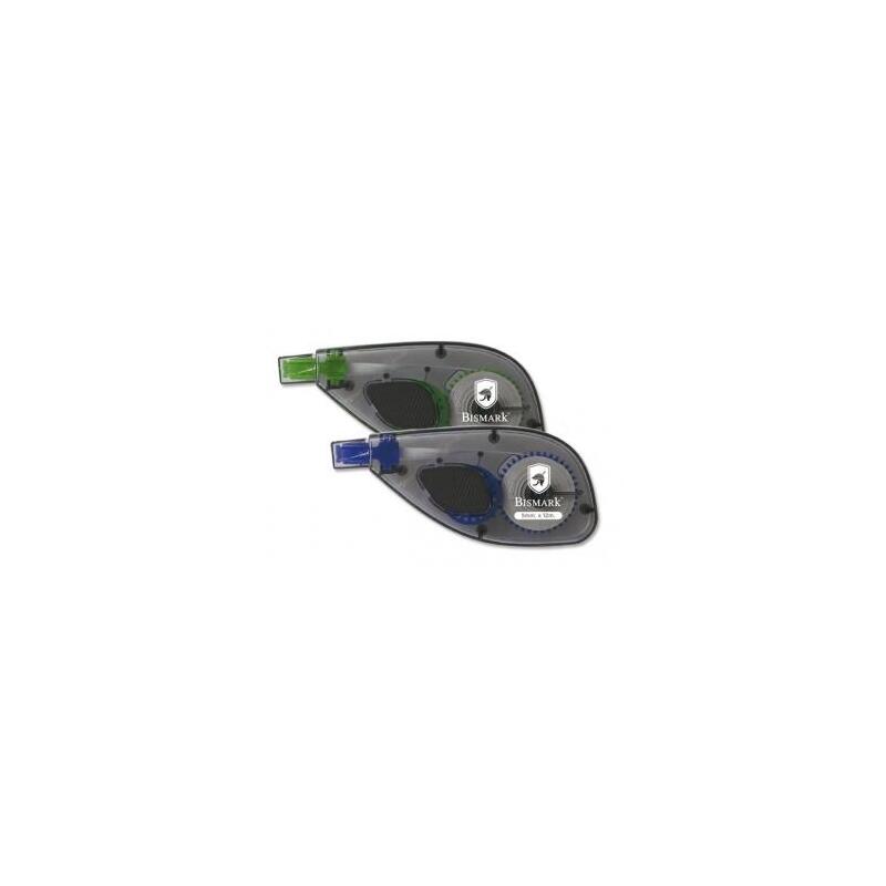 Pack De 24 Unidades Bismark Cinta Correctora 5mm X 12m - Aplicacion Lateral - Cuerpo Transparente - Forma Ergonomica