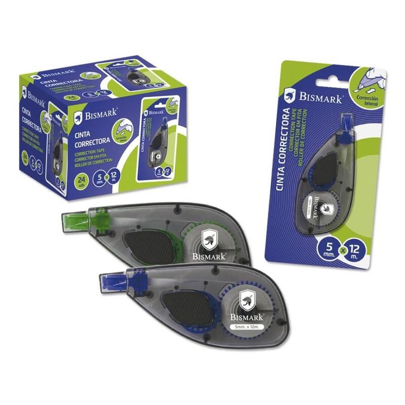 Pack De 24 Unidades Bismark Cinta Correctora Lateral 5mmx12m Blister