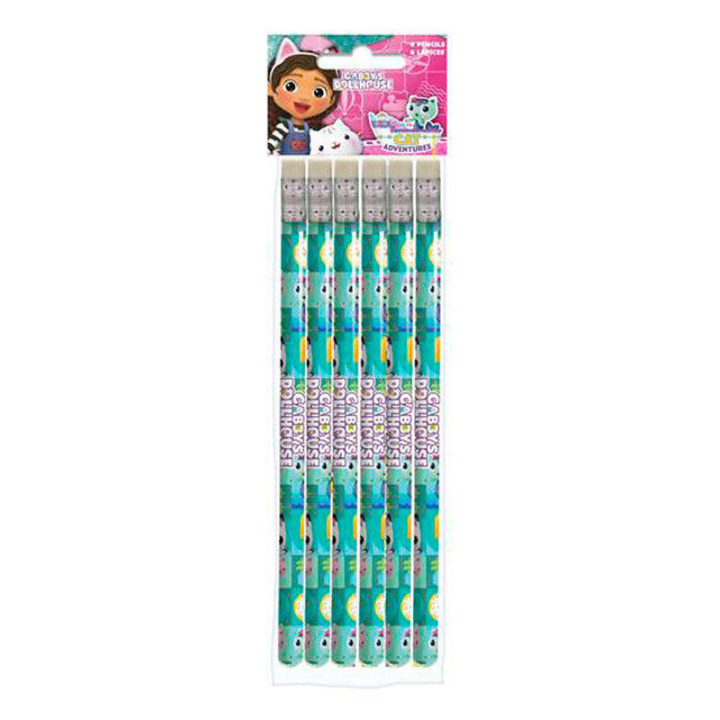 Pack De 24 Unidades - Blister 6 Lapices La Casa De Muñecas De Gabby