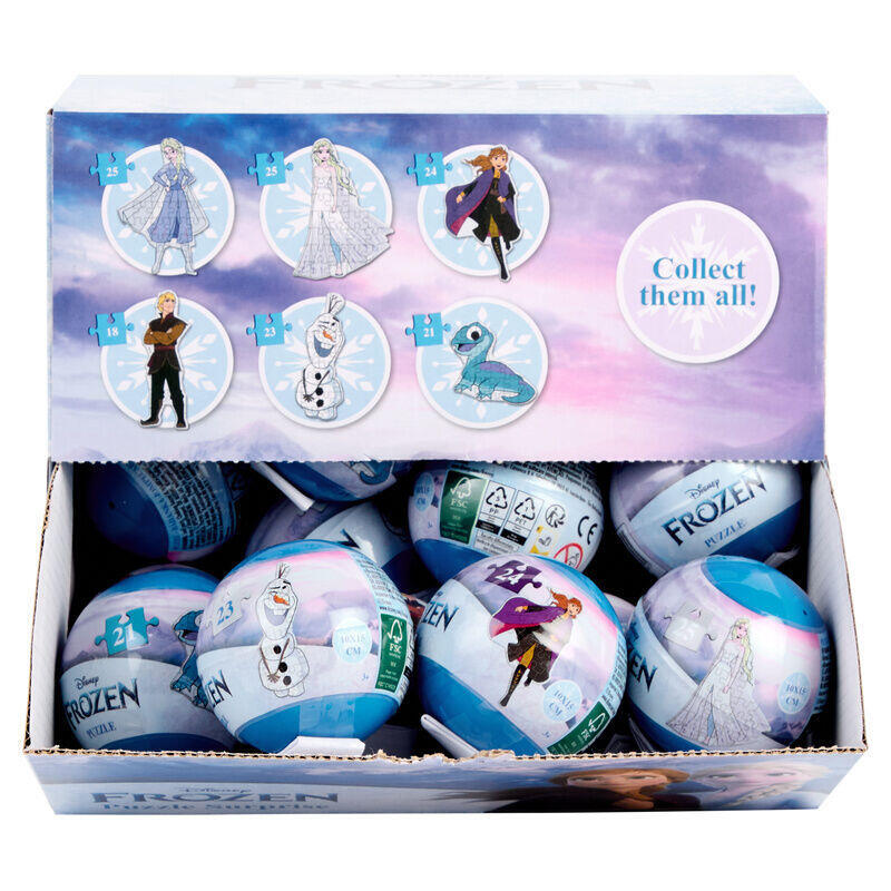 Pack De 24 Unidades - Bola Sorpresa Puzzle Frozen Disney Surtido