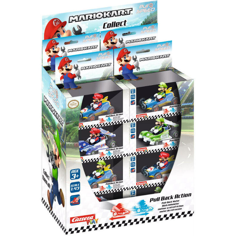 Pack De 24 Unidades - Coche Pull Speed Special Mario Kart Surtido
