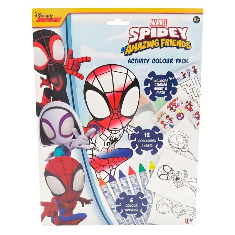 Pack De 24 Unidades - Libro Colorear + Lapices Spidey Marvel