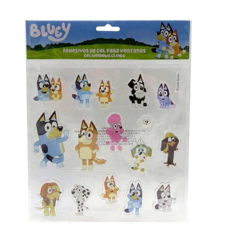 Pack De 24 Unidades - Pegatinas Gel Ventana Bluey
