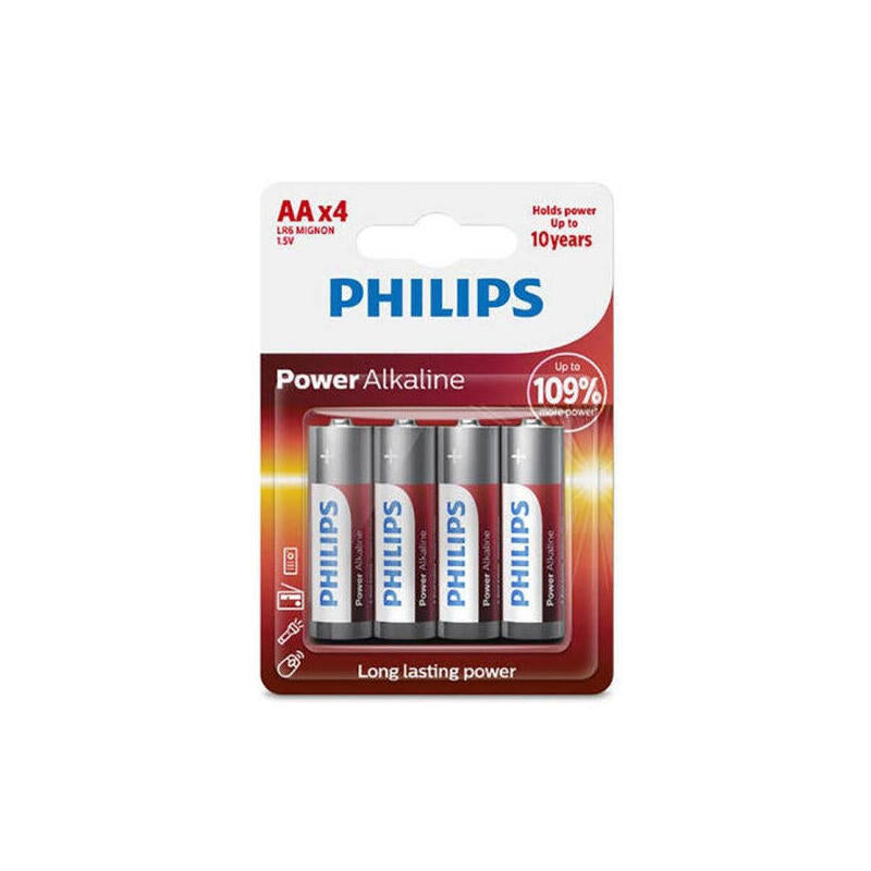 Pack De 24 Unidades Philips Power Alkaline Pila Aa Lr6 Blister*4
