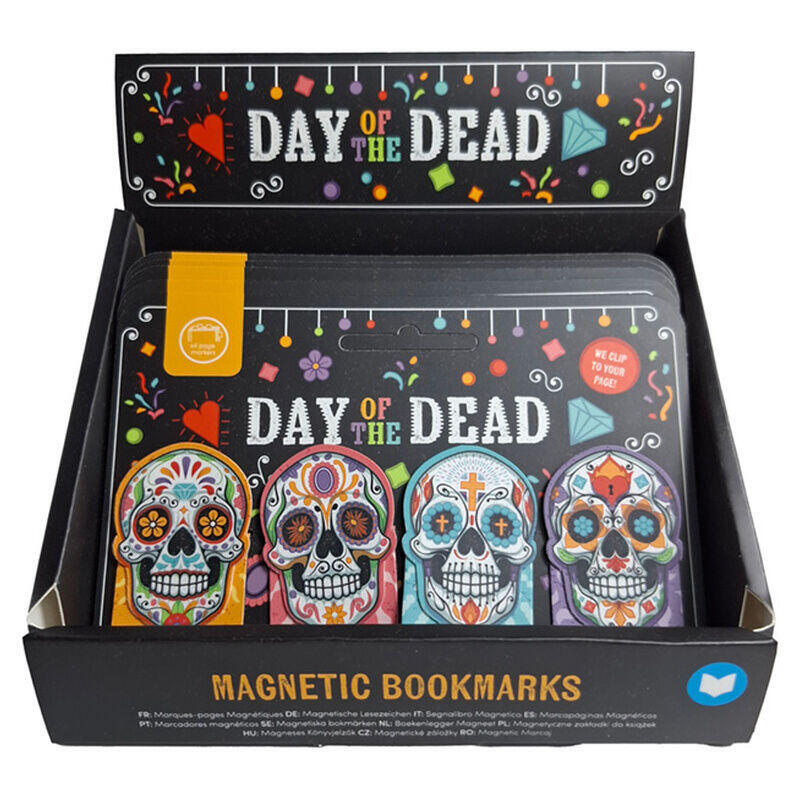 Pack De 24 Unidades - Set Marcapaginas Magnéticos Día De Los Muertos