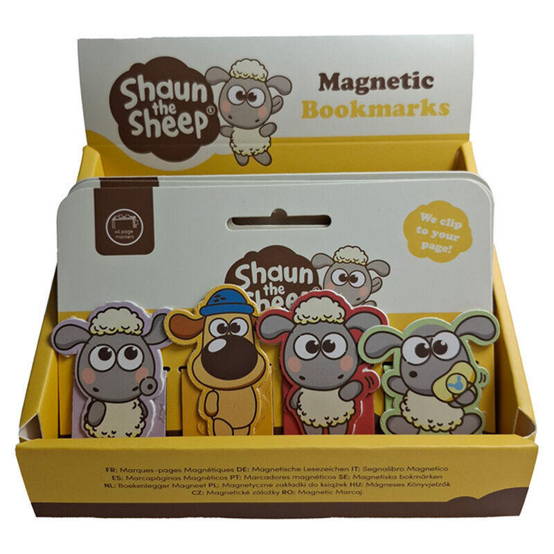 Pack De 24 Unidades - Set Marcapaginas Magnéticos Oveja Shaun