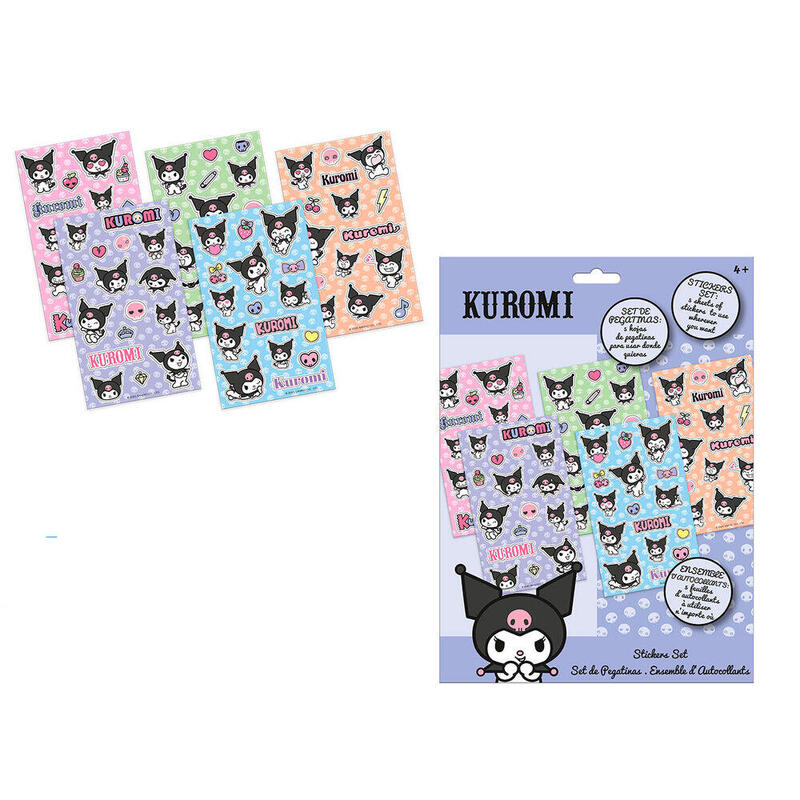 Pack De 24 Unidades - Set Pegatinas Kuromi Hello Kitty