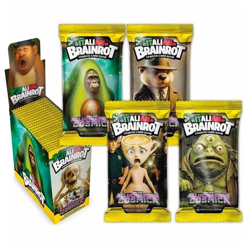 Pack De 24 Unidades - Sobre 7 Cartas Coleccionables Serie 2 Allucinacion Cosmica Italian Brainrot Italiano Surtido
