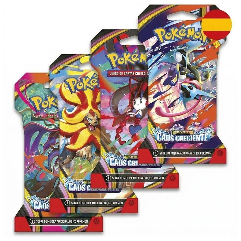 Pack De 24 Unidades - Sobre Cartas Caos Creciente Megaevolucion Pokemon Español Surtido