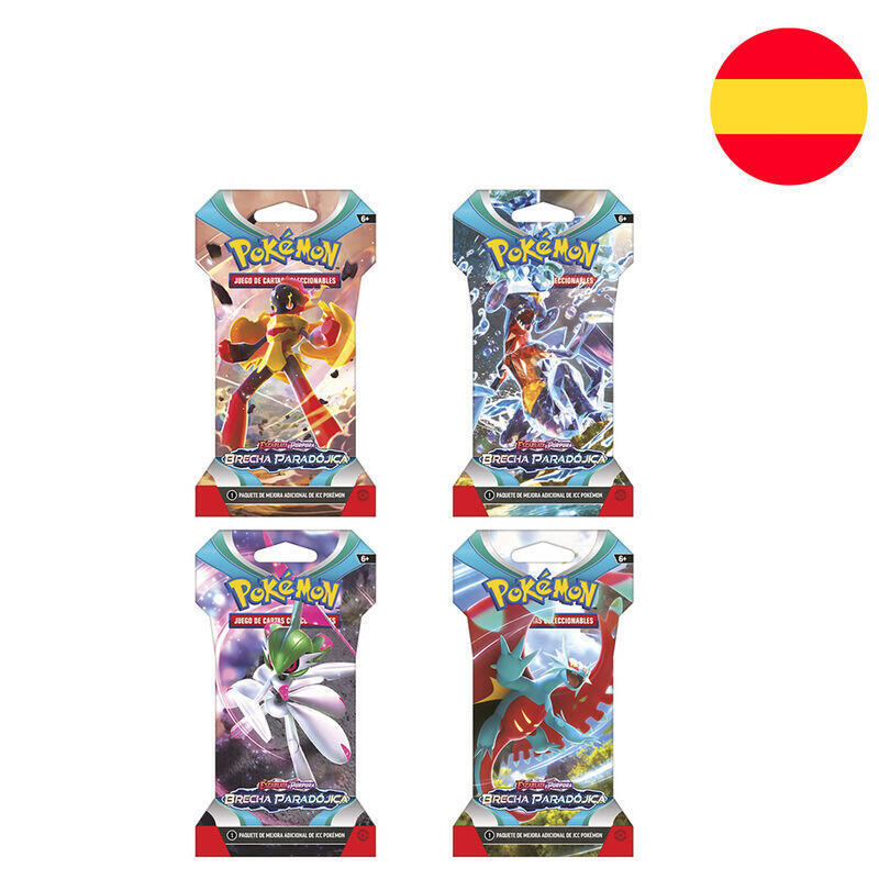 Pack De 24 Unidades - Sobre Juego Cartas Coleccionables Brecha Paradojica Escarlata & Purpura Pokemon Surtido Español