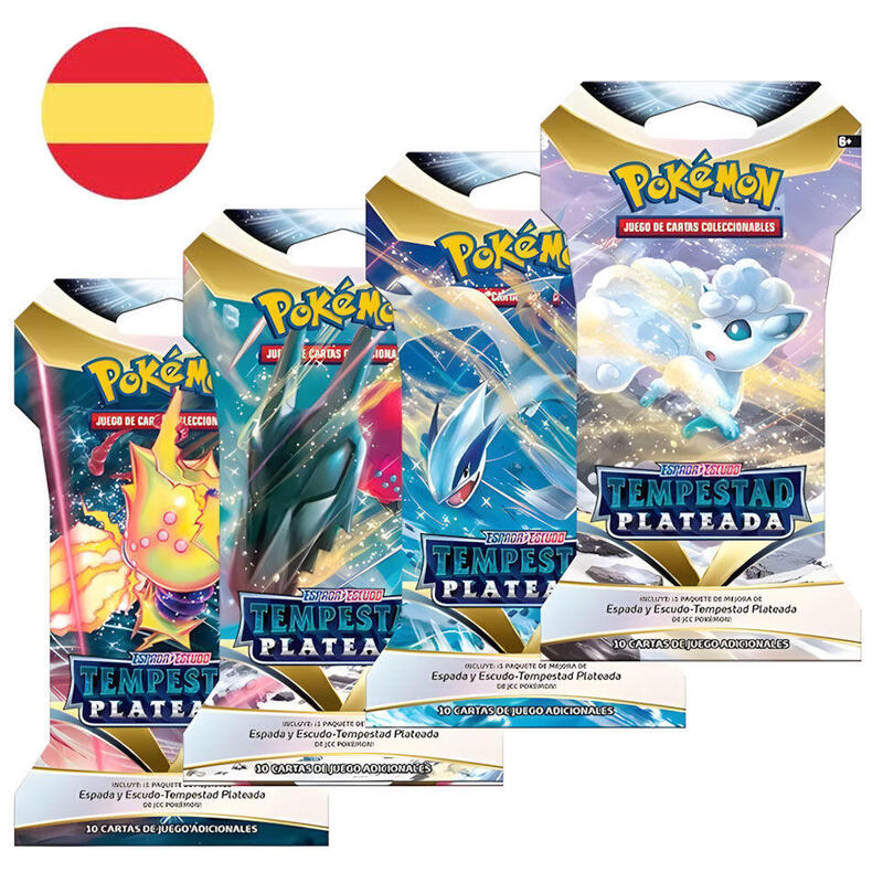 Pack De 24 Unidades - Sobre Juego Cartas Coleccionables Tempestad Plateada Pokemon Español Surtido