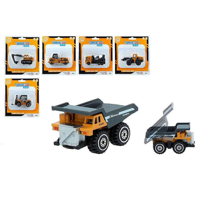 Pack De 24 Unidades - Vehiculo Construccion Metal Surtido