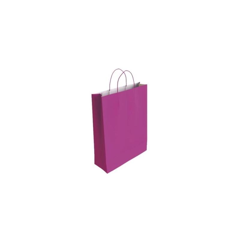 Pack De 25 Unidades Bismark Bolsa De Papel Celulosa - Medidas 32x10x24cm - Fucsia