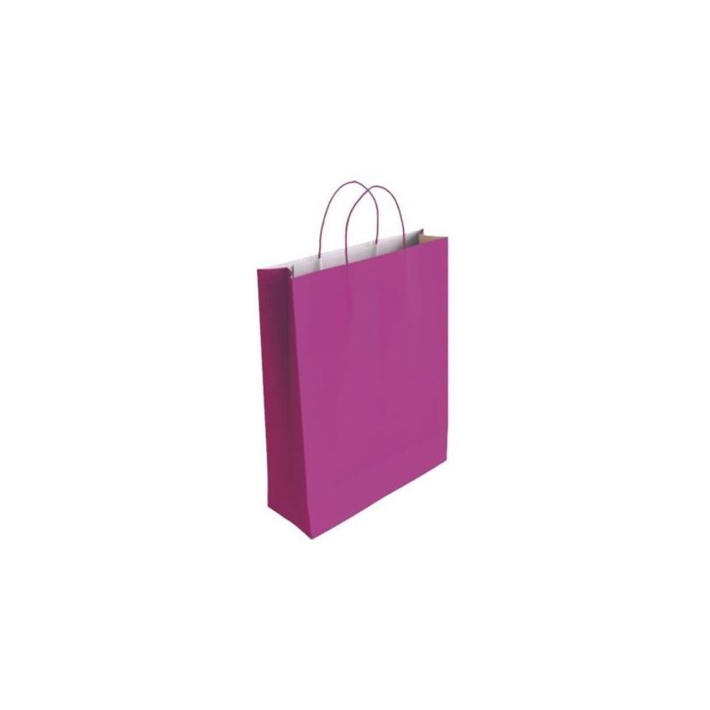 Pack De 25 Unidades Bismark Bolsa De Papel Celulosa - Medidas 37x12x27cm - Fucsia