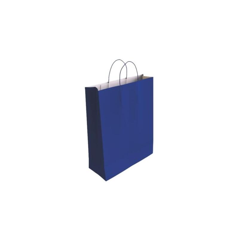Pack De 25 Unidades Bismark Bolsa De Papel Celulosa - Medidas 40x14x32cm - Azul