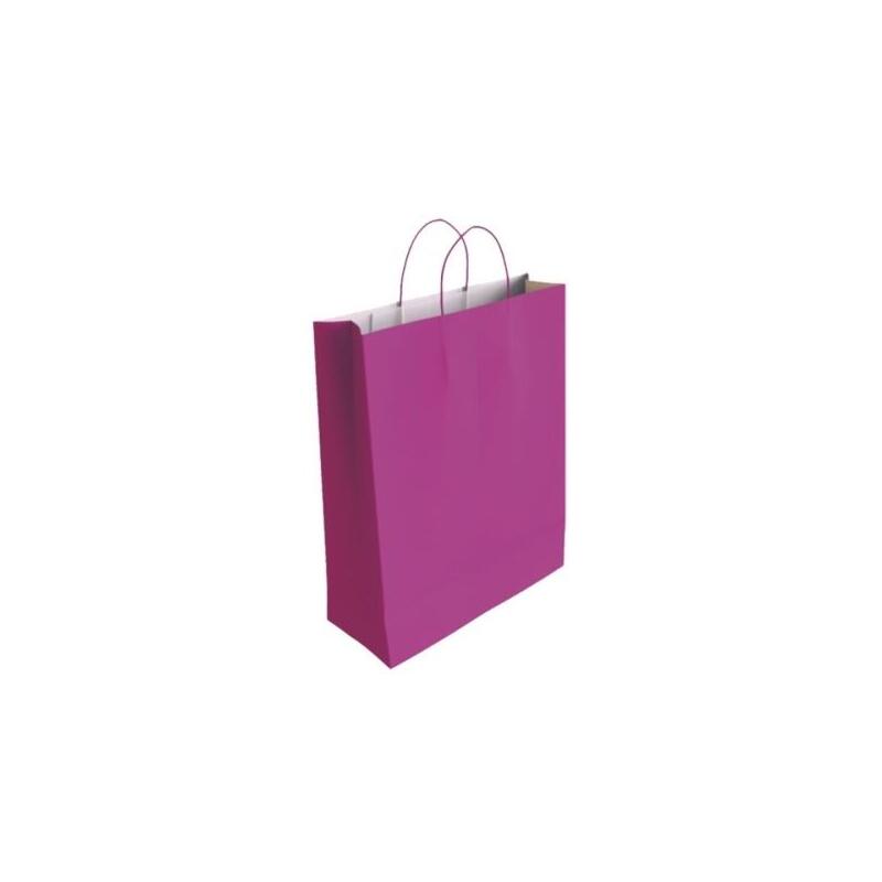 Pack De 25 Unidades Bismark Bolsa De Papel Celulosa - Medidas 40x14x32cm - Fucsia