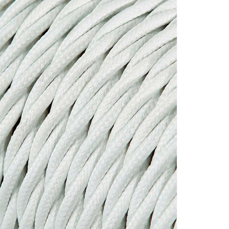 Pack De 25 Unidades - Cable Textil Trenzado 2x0,75mm Blanco 25m