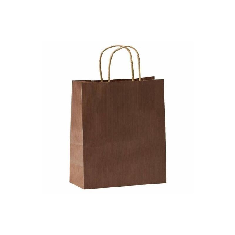 Pack De 25 Unidades Fama Bolsa De Asa Retorcida 125gr 31x11x42cm Papel Marron