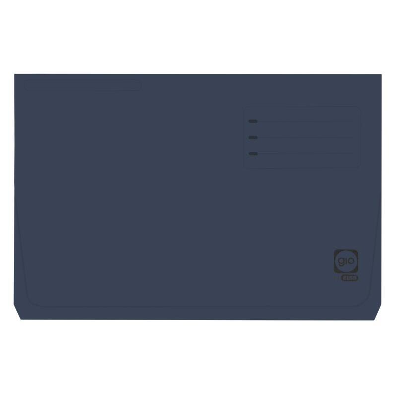 Pack De 25 Unidades Gio By Elba Subcarpeta Con Bolsa Y Solapa Folio - Azul Intenso - 320gr Cartulina - Practica Bolsa Y