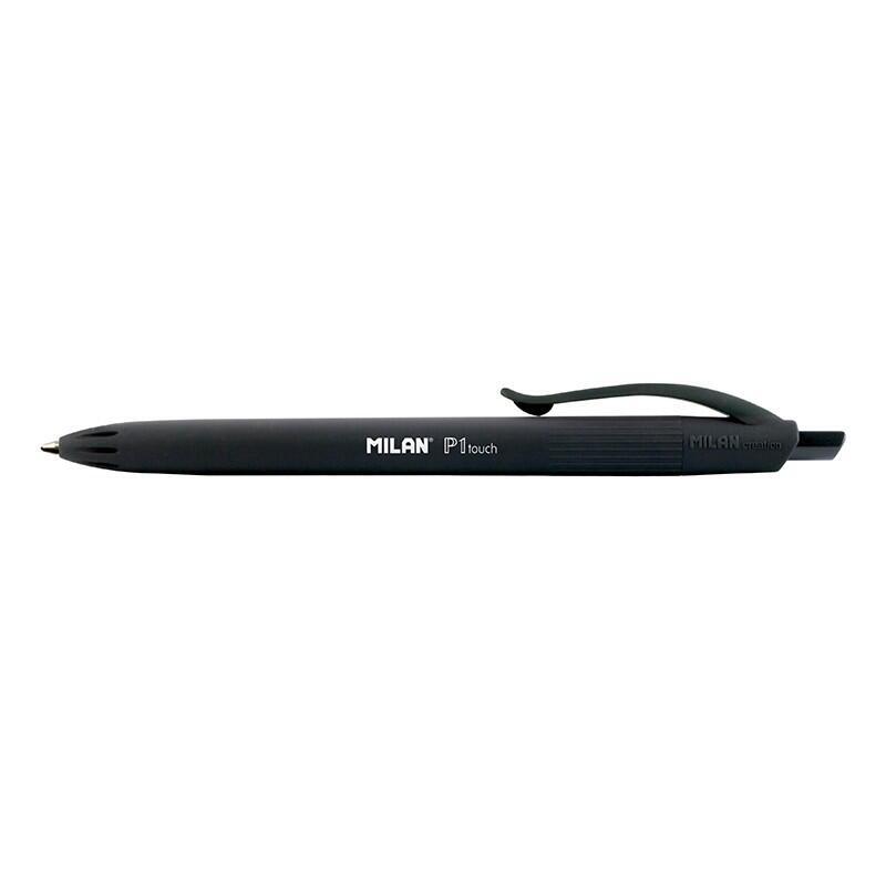 Pack De 25 Unidades Milan P1 Touch Boligrafo De Bola Retractil Negro
