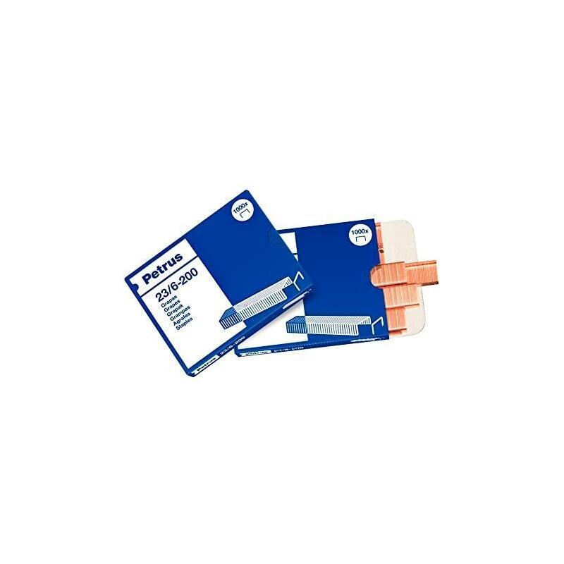 Pack De 25 Unidades Petrus Grapas 23/6 Cobreadas -Caja De 1000-