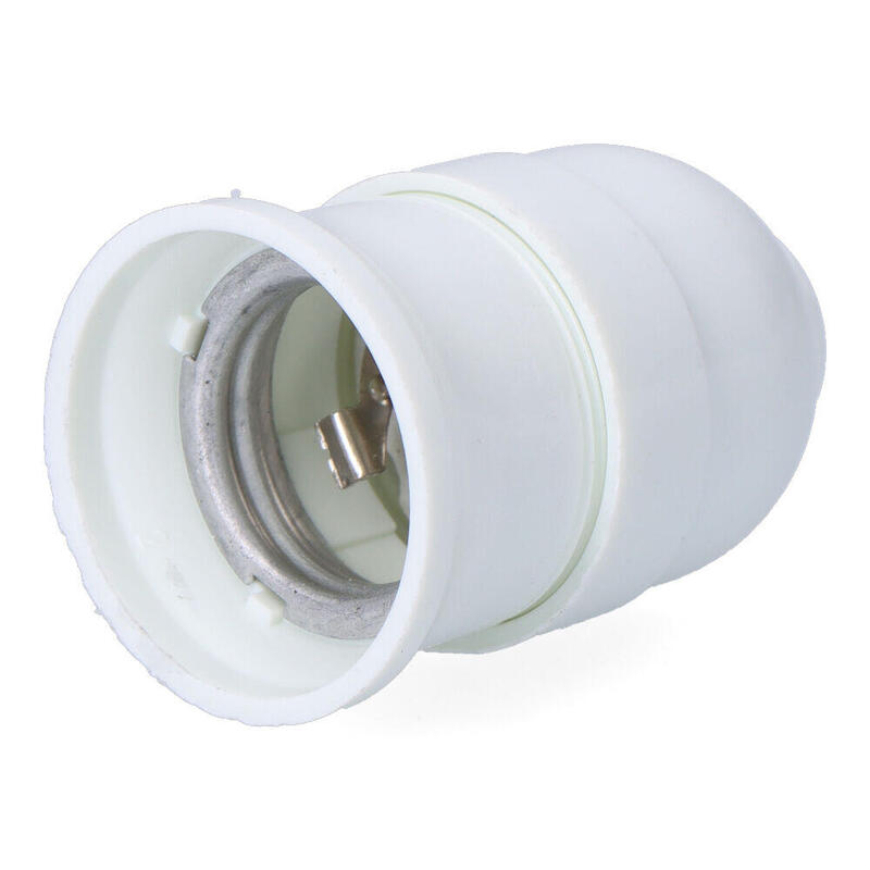 Pack De 25 Unidades - Portalámparas Baquelita Interior Cerámico E27, 4 A 230 V, Blanco, Ø43 X 65 Mm (Retractilado)