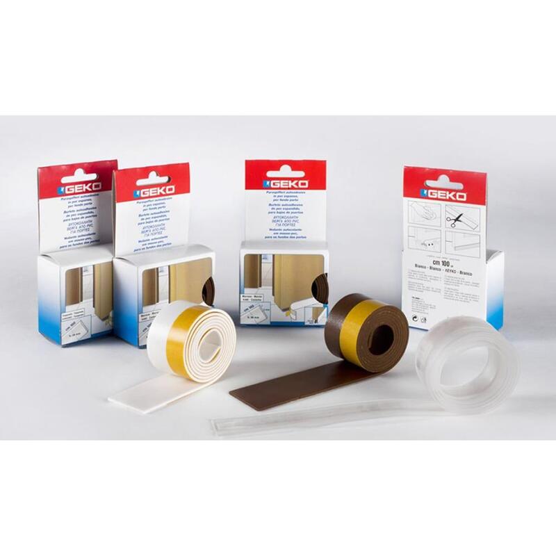 Pack De 3 Unidades - Bajo Puerta Adhesivo En Pvc Expandido 38 Mm X 100 Cm Transparente