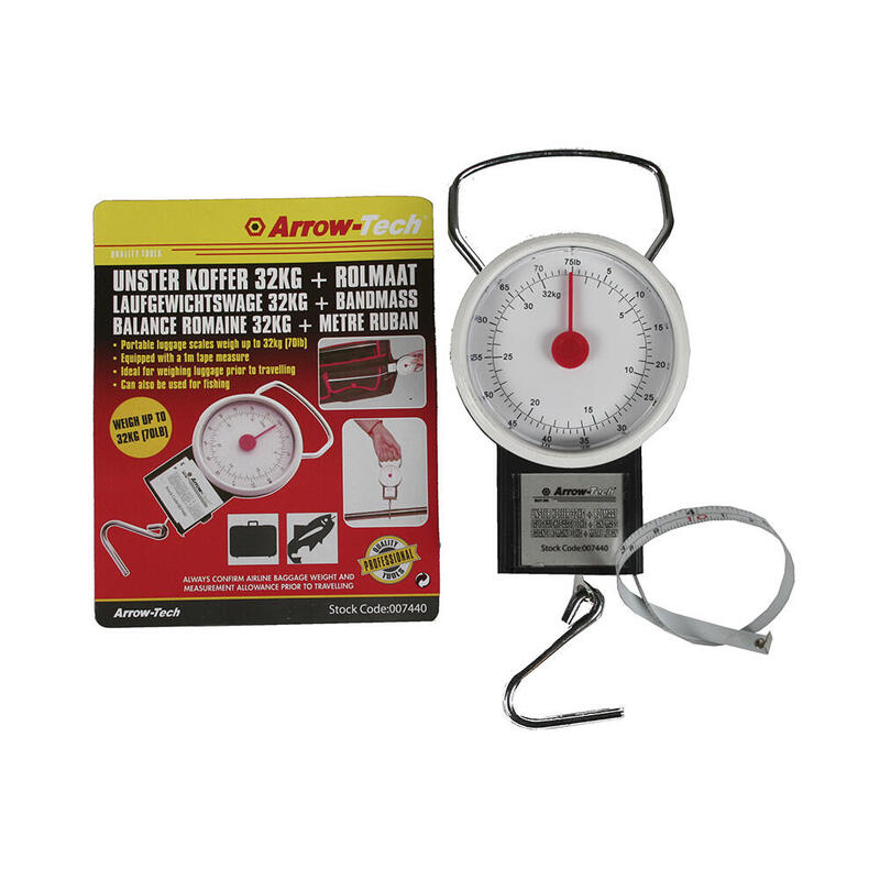 Pack De 3 Unidades - Bascula Clasica Analogica Con Gancho Y Cinta Metrica Peso Max. 32kg