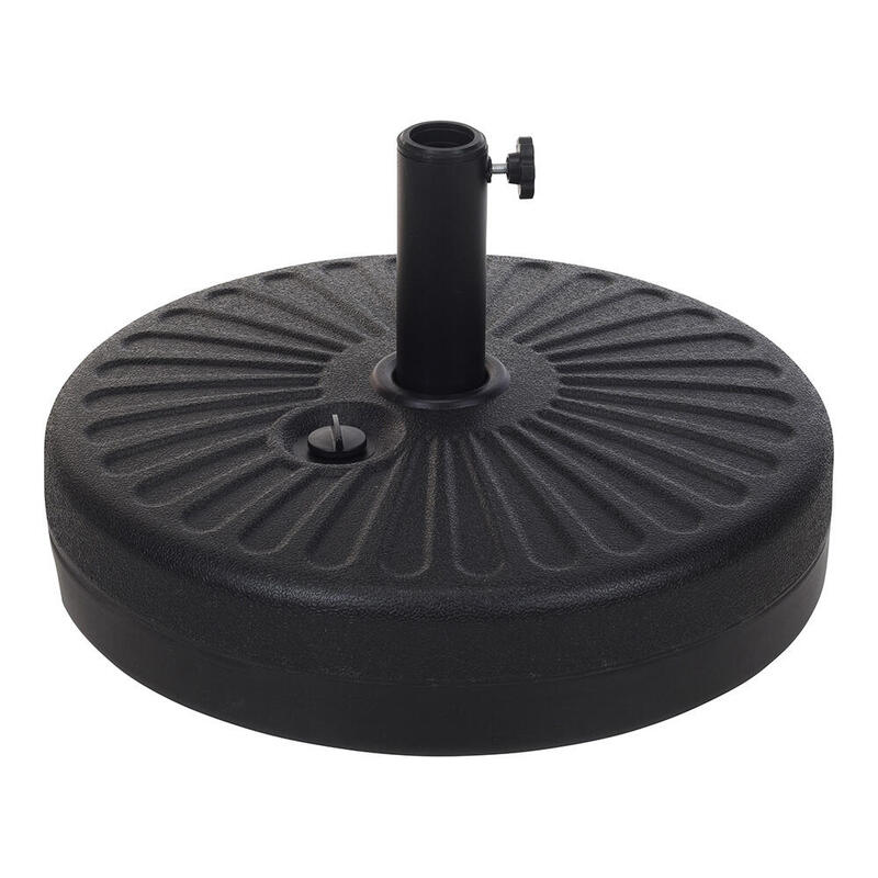 Pack De 3 Unidades - Base De Parasol 22 L Color: Negro Ø51x12cm Ipae Progarden