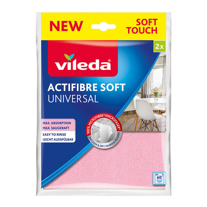 Pack De 3 Unidades - Bayeta Actifibre Microfibra 2 Unid. 171813 Vileda
