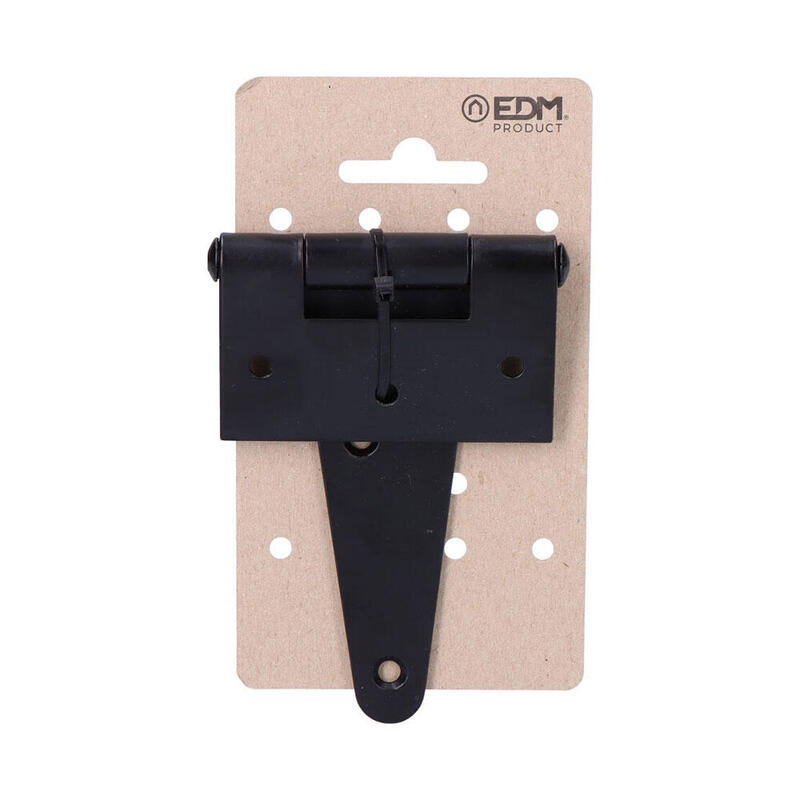 Pack De 3 Unidades - Bisagra T 100x75mm H° Negro Epoxy En Cartón Colgante Edm
