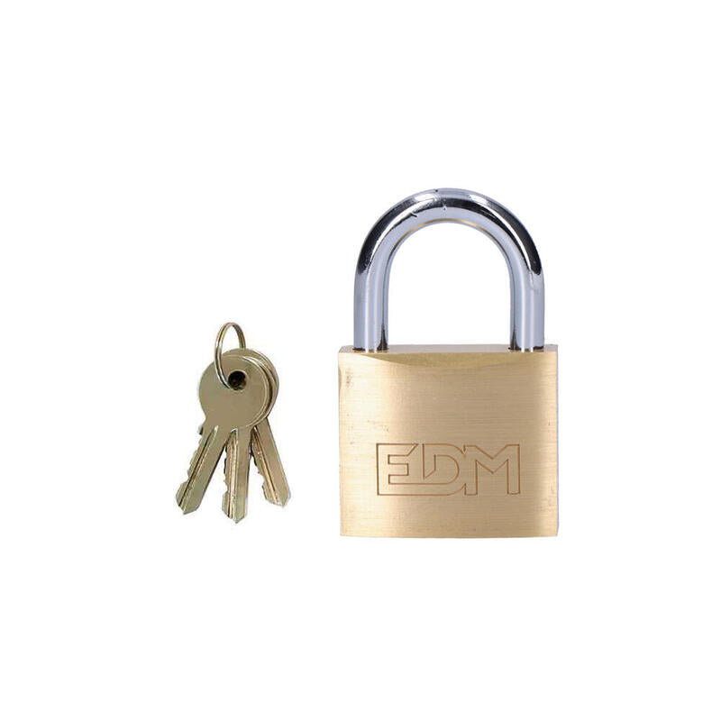 Pack De 3 Unidades - Candado De Laton Arco Normal 40x23mm Blister Edm