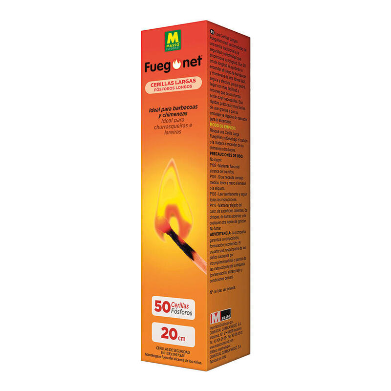 Pack De 3 Unidades - Cerillas Largas 20 Cm 50 Uds
