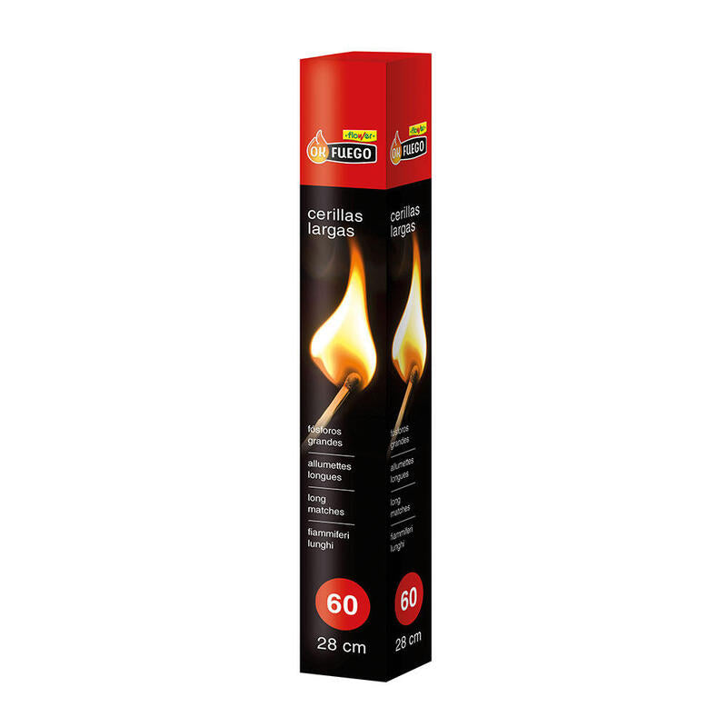 Pack De 3 Unidades - Cerillas Largas Okfuego, 28 Cm 60 Uds