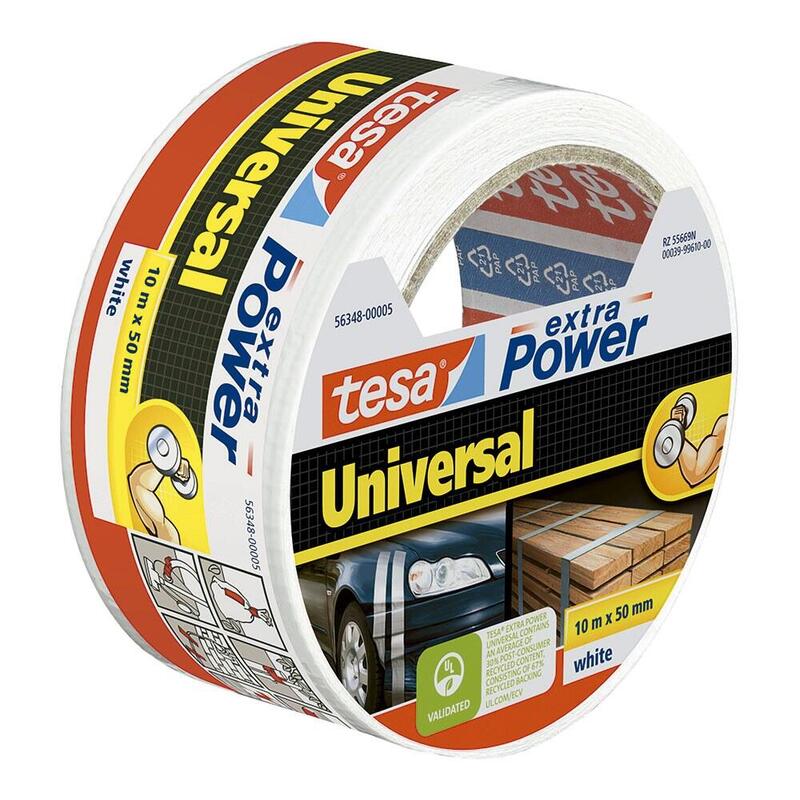 Pack De 3 Unidades - Cinta Americana Extra Power Universal Blanca, 50 Mm X 10 M