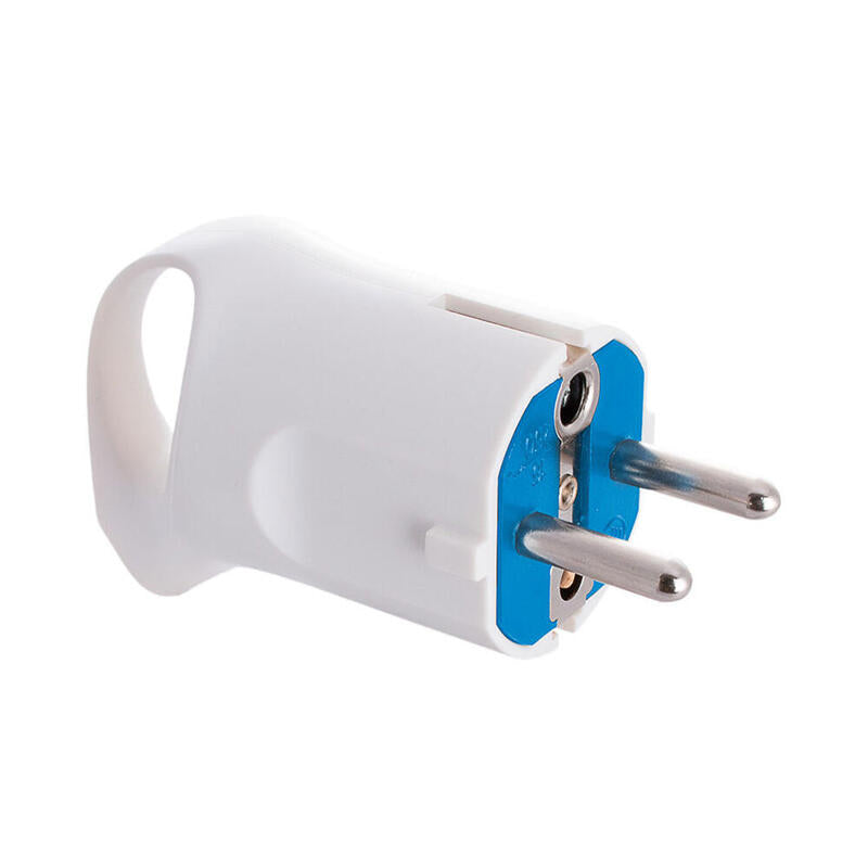 Pack De 3 Unidades - Clavija Tipo F 4,8mm 16a 250v T/Tl Blanca. Con Anilla Para Fácil Extracción. Solera 6566a.
