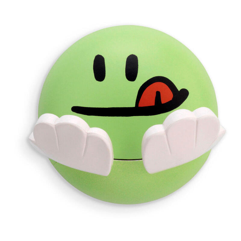 Pack De 3 Unidades - Colgador Adhesivo Infantil Diseño Cara Verde