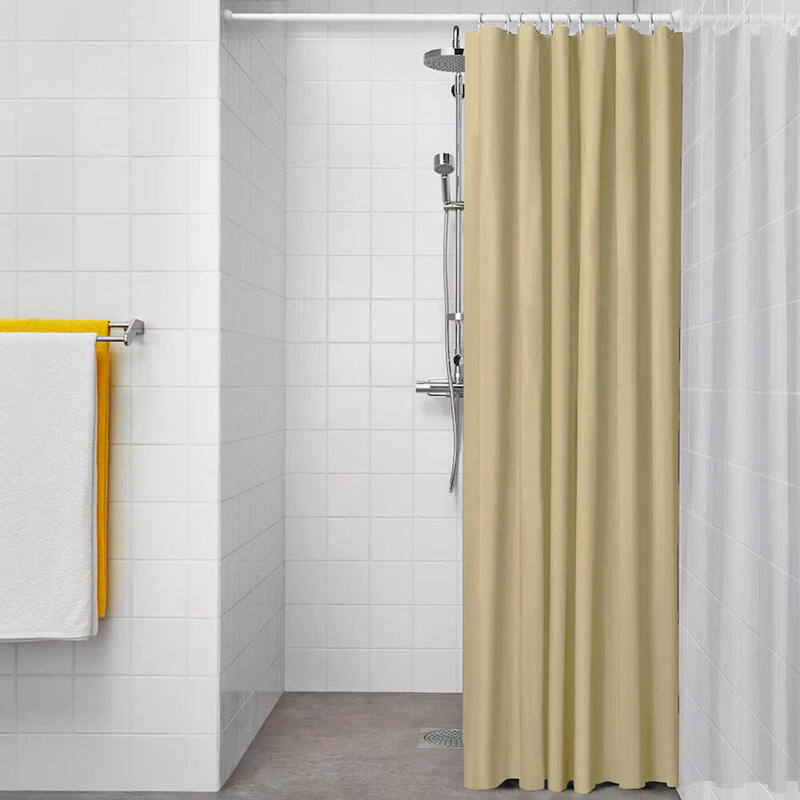 Pack De 3 Unidades - Cortina De Baño Basic Beige 180 X 180 Cm