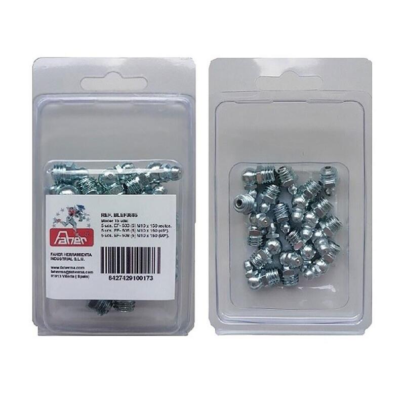 Pack De 3 Unidades - Engrasador Recto Ef-503 Con Rosca 1/8 Gas-28 H, Blíster 10 Uds