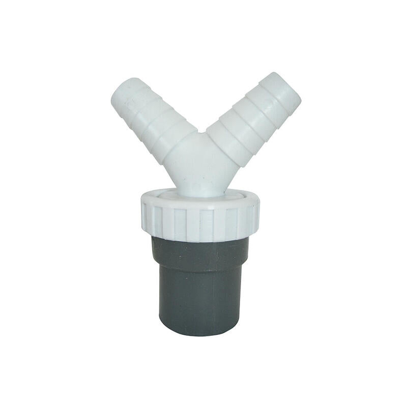 Pack De 3 Unidades - Enlace Mixto Tubos Lisos Doble Toma Plastico Pvc