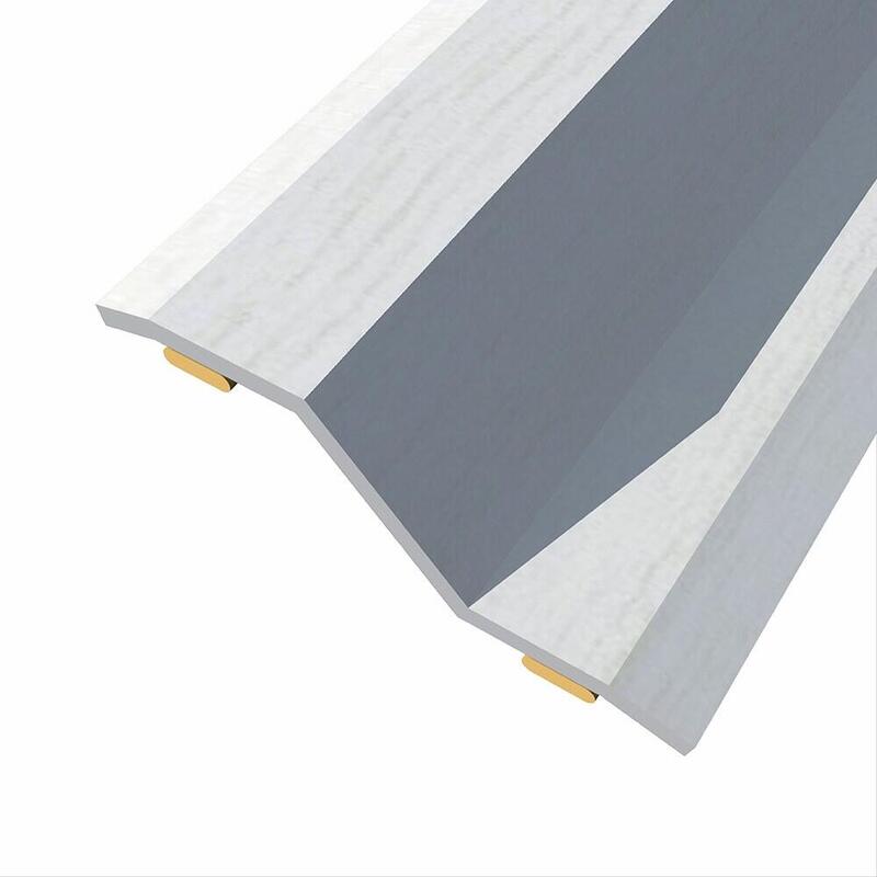 Pack De 3 Unidades - Junta De Acero Para Desnivel 8-14 Mm, Adhesiva, Flooring, Roble Gris Claro, 83 X 3,6 Cm