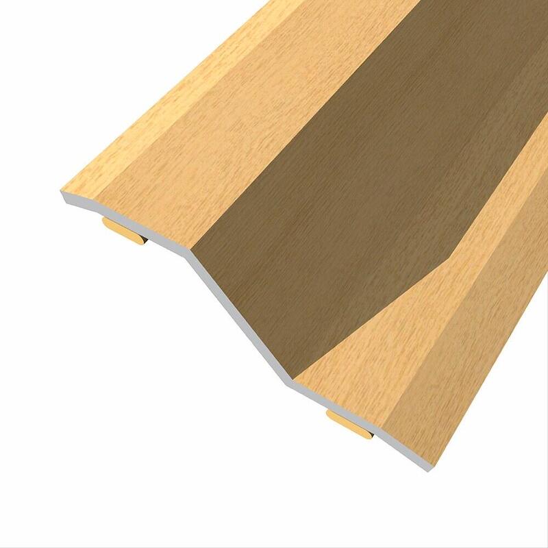 Pack De 3 Unidades - Junta De Acero Para Desnivel 8-14 Mm, Adhesiva, Flooring, Roble Rústico, 83 X 3,6 Cm