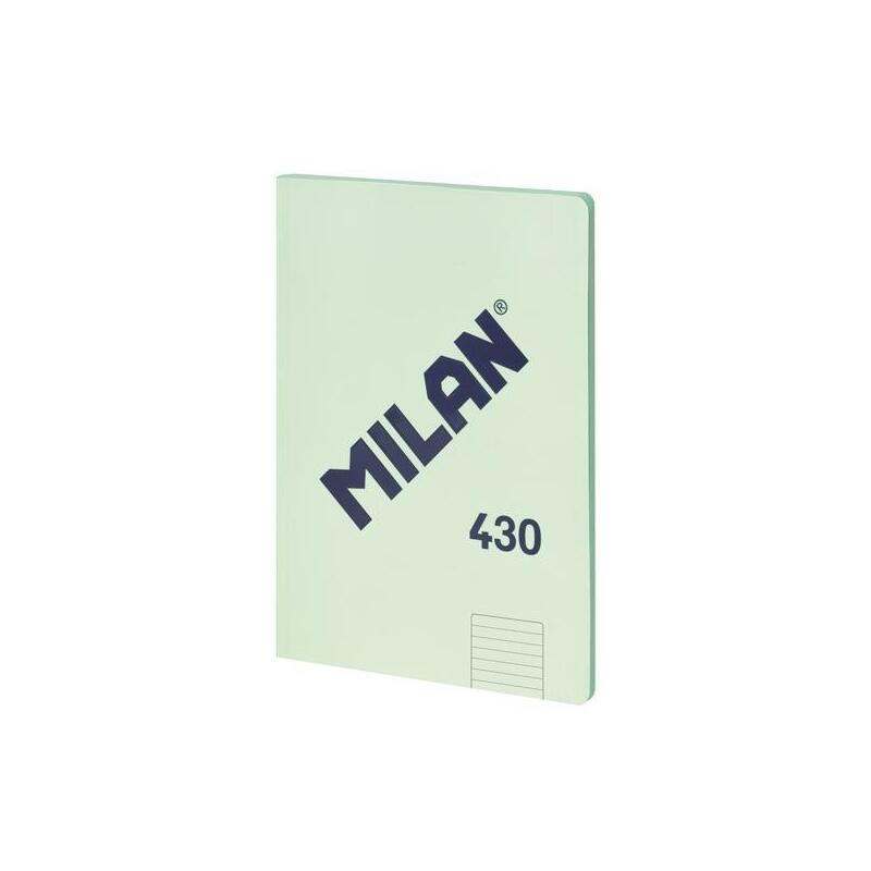 Pack De 3 Unidades Milan Libreta Encolada A4 48h Papel 95gr 1 Línea 7mm Serie 1918 Verde