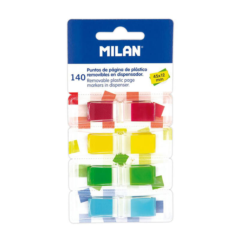 Pack De 3 Unidades - Pack 140 Puntos De Pagina En 4 Dispensadores Colores Surtidos