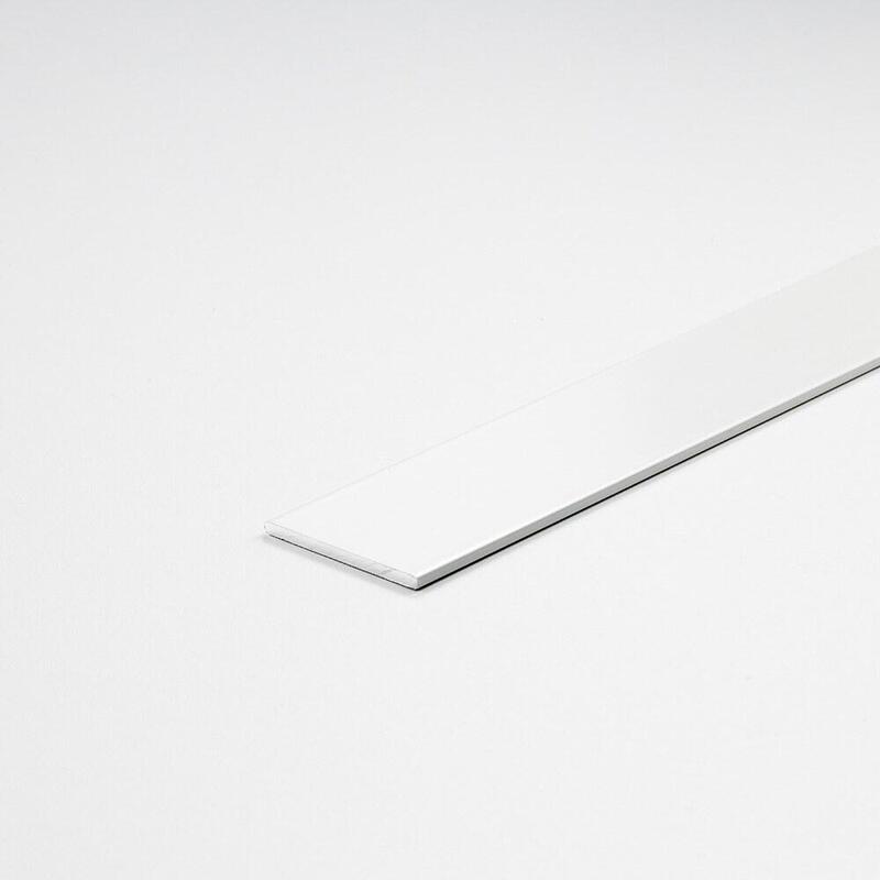 Pack De 3 Unidades - Perfil Bricolaje Pletina Aluminio Pintado Blanco 1000 X 15 X 2 Mm