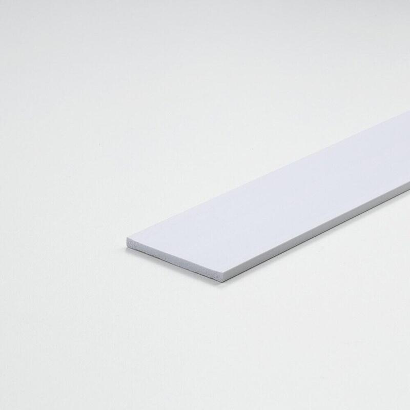Pack De 3 Unidades - Perfil Bricolaje Pletina Pvc Blanco Satinado 1000 X 20 X 3 Mm